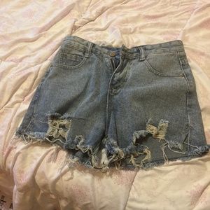 Denim shorts